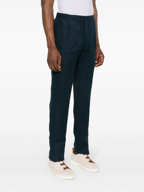 linen tapered trousers